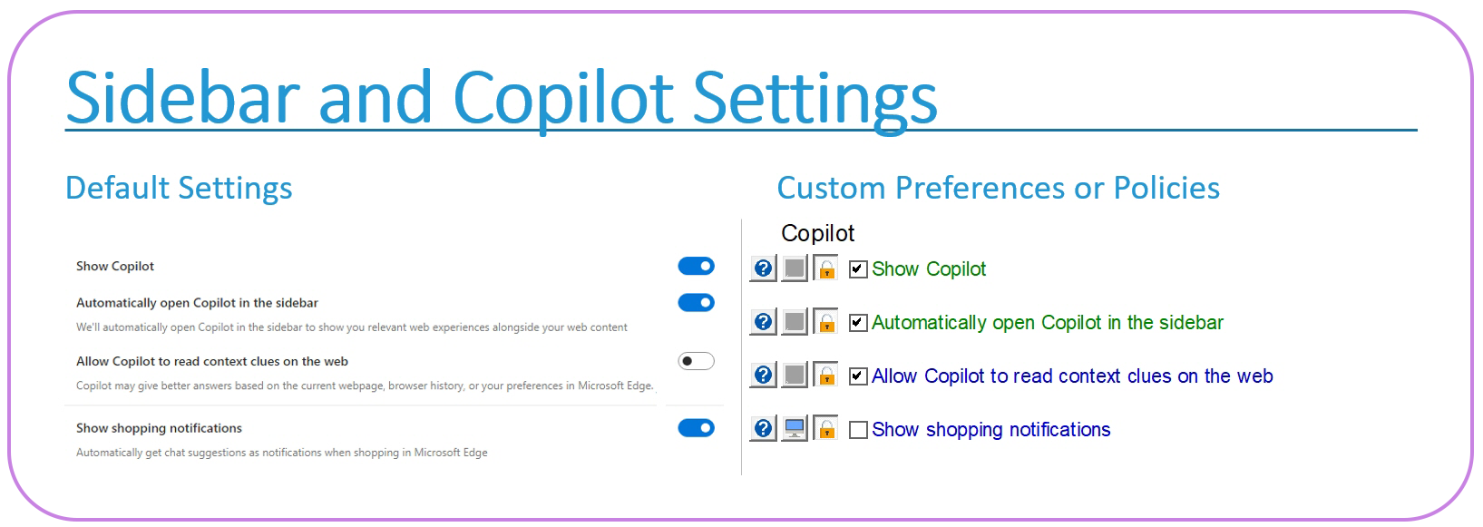 Edge - Sidebar and Copilot Settngs - ON_image